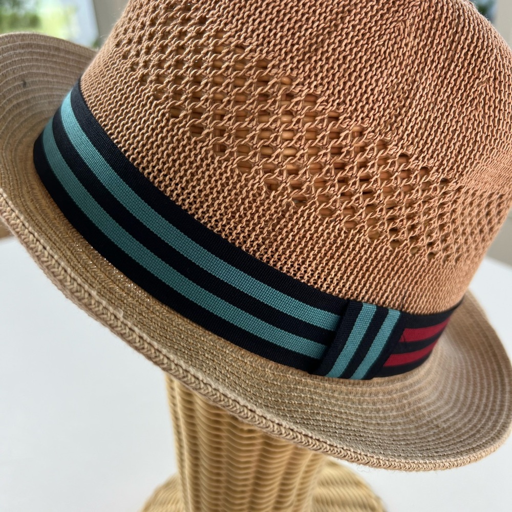 Bailey Of Hollywood Tan and Black Fedora Hat - Picture 3 of 9